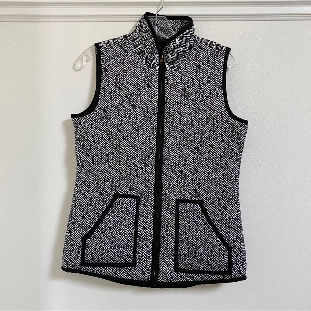 Black & White Puffer Vest